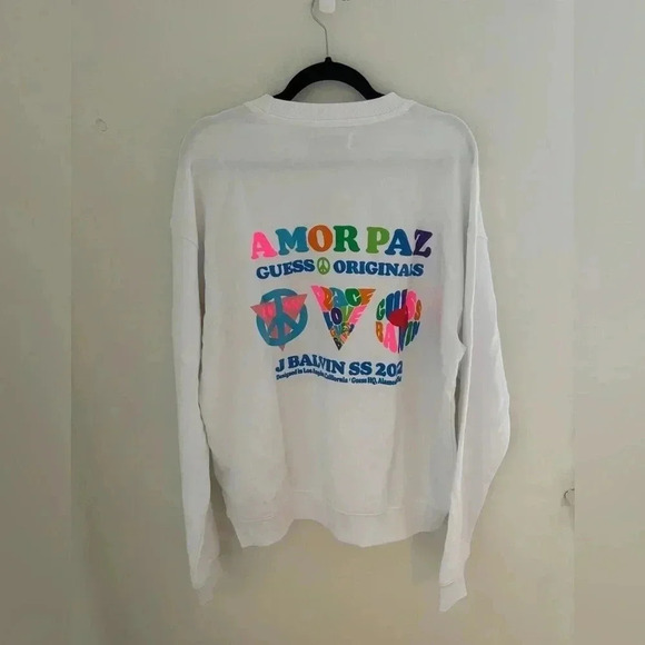 Guess x J Balvin Amor Crewneck Sweatshirt NWT - Picture 9 of 11